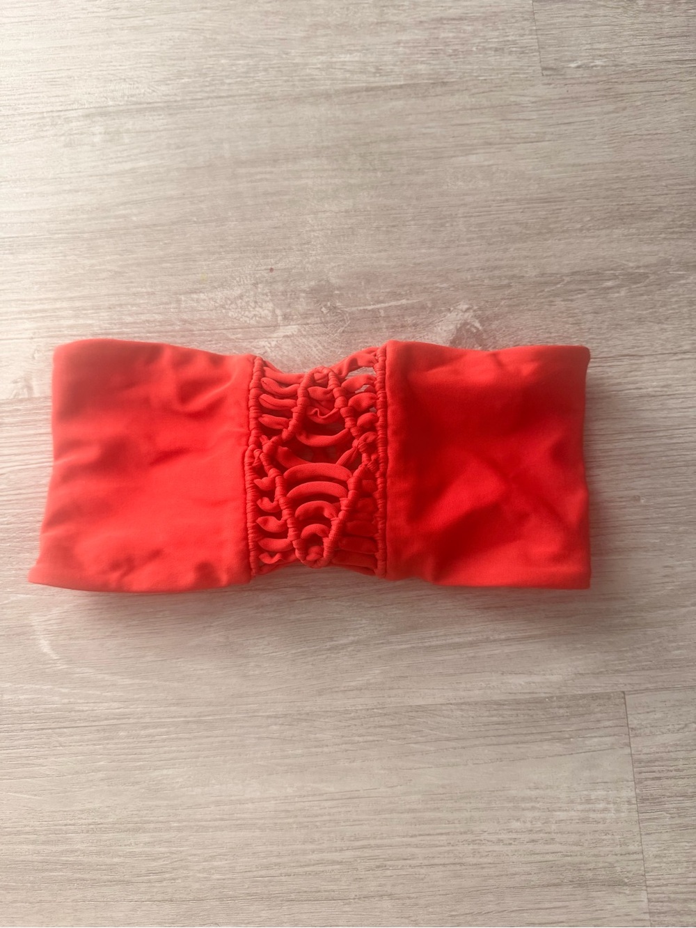 Mikoh Burnt orange Bandeau with Macramé Detail